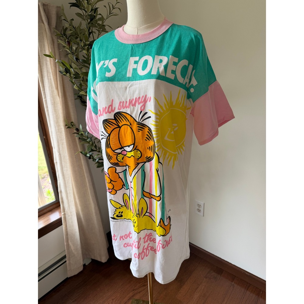 Vintage Flirts Garfield Graphic Tee Made USA 70s 80s Retro Cartoon OS